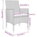 vidaXL Ensemble à dîner de jardin coussins 7 Pièces Résine tressée Verre