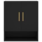 vidaXL Armoire murale noir 60x31x70 cm bois d'ingénierie