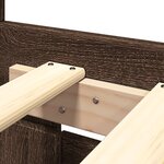 vidaXL Cadre de lit tête de lit sans matelas chêne marron 200x200 cm