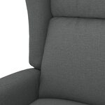 vidaXL Fauteuil de massage inclinable Gris foncé Tissu