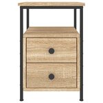 vidaXL Tables de chevet 2Pièces chêne sonoma 34x35 5x50cm bois ingénierie