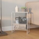 vidaXL Porte-revue Argenté 35x15x45 cm Acier