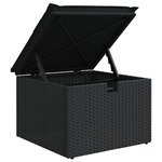vidaXL Salon de jardin 9 Pièces avec coussins noir résine tressée