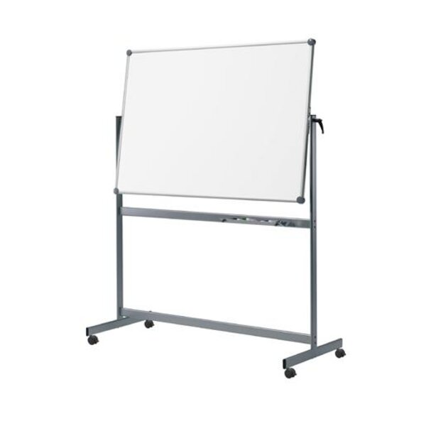 Tableau Blanc Mobile émaillé réversible 100 x 120 cm Gris MAUL