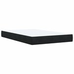 vidaXL Sommier à lattes de lit avec matelas Noir 120x200 cm Velours