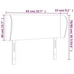 vidaXL Tête de lit avec oreilles Rose 83x23x78/88 cm Velours