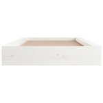 vidaXL Cadre de lit Blanc 120x190 cm Petit double Bois massif