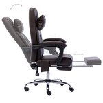 Chaise fauteuil siège de bureau informatique étude de massage similicuir brun 02_0024014