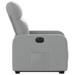 vidaXL Fauteuil inclinable électrique gris clair tissu