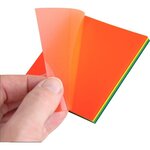 Bloc de 100 notes repositionnables transparentes 75 x 75 mm assortis