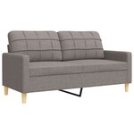 vidaXL Ensemble de canapés 2 Pièces taupe tissu
