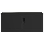 vidaXL Classeur noir 90x40x130 cm acier