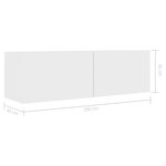 vidaXL Meuble TV Blanc 100x30x30 cm Bois d’ingénierie