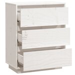 vidaXL Buffet Blanc 60x34x75 cm Bois massif de pin