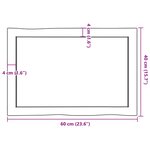 vidaXL Dessus de table bois massif traité bordure assortie