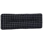 vidaXL Coussins de palette lot de 3 motif à carreaux noir tissu