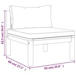 vidaXL Salon de jardin 12 Pièces avec coussin Bois d'acacia solide