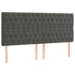 vidaXL Sommier à lattes de lit et matelas Gris foncé 180x200cm Velours