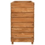 vidaXL Lit surélevé 150x40x72 cm bois de teck recyclé et acier