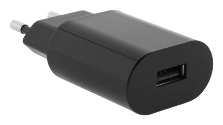 Prise chargeur 1 port USB 2A noir