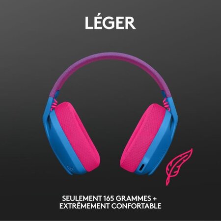 Casque gaming sans fil Logitech - G435 LIGHTSPEED - NOIR - Léger