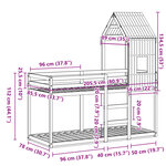 vidaXL Lit superposé avec toit 80x200 cm bois de pin massif