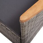 vidaXL Ensemble à manger d'extérieur 9Pièces coussins Résine tressée Gris