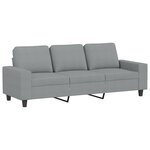vidaXL Ensemble de canapés 3 Pièces gris clair tissu