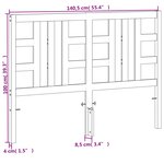 vidaXL Tête de lit cire marron 135 cm bois massif de pin