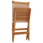 vidaXL Chaises de jardin pliantes lot de 8 taupe tissu et bois massif