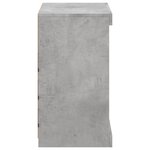 vidaXL Buffet avec lumières LED gris béton 60 5x37x67 cm