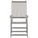 vidaXL Chaises inclinables de jardin lot de 4 et coussins Bois acacia