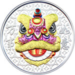 Pièce de monnaie en Argent 1 Dollar g 31.1 (1 oz) Millésime 2023 Chinese Traditions LUCKY LION DANCE