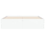 vidaXL Cadre de lit avec tiroirs blanc 120x200 cm bois d'ingénierie