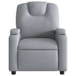 vidaXL Fauteuil de massage inclinable électrique gris clair tissu