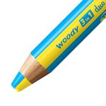 Crayon multi-talents woody 3 in 1 duo - jaune-bleu ciel stabilo