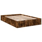 vidaXL Cadre de lit chêne fumé 140x190 cm bois d'ingénierie