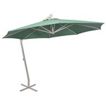 vidaXL Parasol 350 cm Poteau en Aluminium Vert