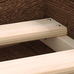 vidaXL Cadre de lit chêne marron 75x190 cm petit simple