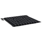 vidaXL Coussins de chaise de jardin lot de 4 motif à carreaux noir