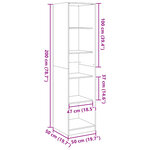 vidaXL Garde-robe Chêne sonoma 50x50x200 cm Bois d'ingénierie