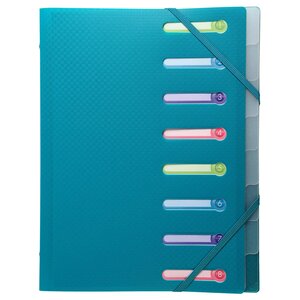 Trieur polypropylène 3 rabats Opaque 8 compartiments Coloris Aléatoire x 10 EXACOMPTA