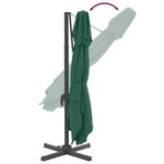 vidaXL Parasol cantilever à double toit Vert 400x300 cm