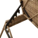 vidaXL Chaises longues avec coussins lot de 2 beige résine tressée