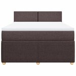 vidaXL Sommier à lattes de lit avec matelas Marron foncé 140x190 cm