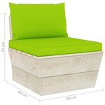 vidaXL Salon de jardin palette 6 Pièces avec coussins bois d'épicéa