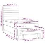 vidaXL Sommier à lattes de lit et matelas Vert foncé 80x200 cm Velours