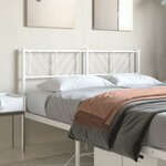 vidaXL Tête de lit métal blanc 120 cm