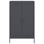 vidaXL Buffet haut anthracite 68x39x113 cm acier