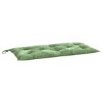 vidaXL Coussins de banc de jardin lot de 2 motif de feuilles